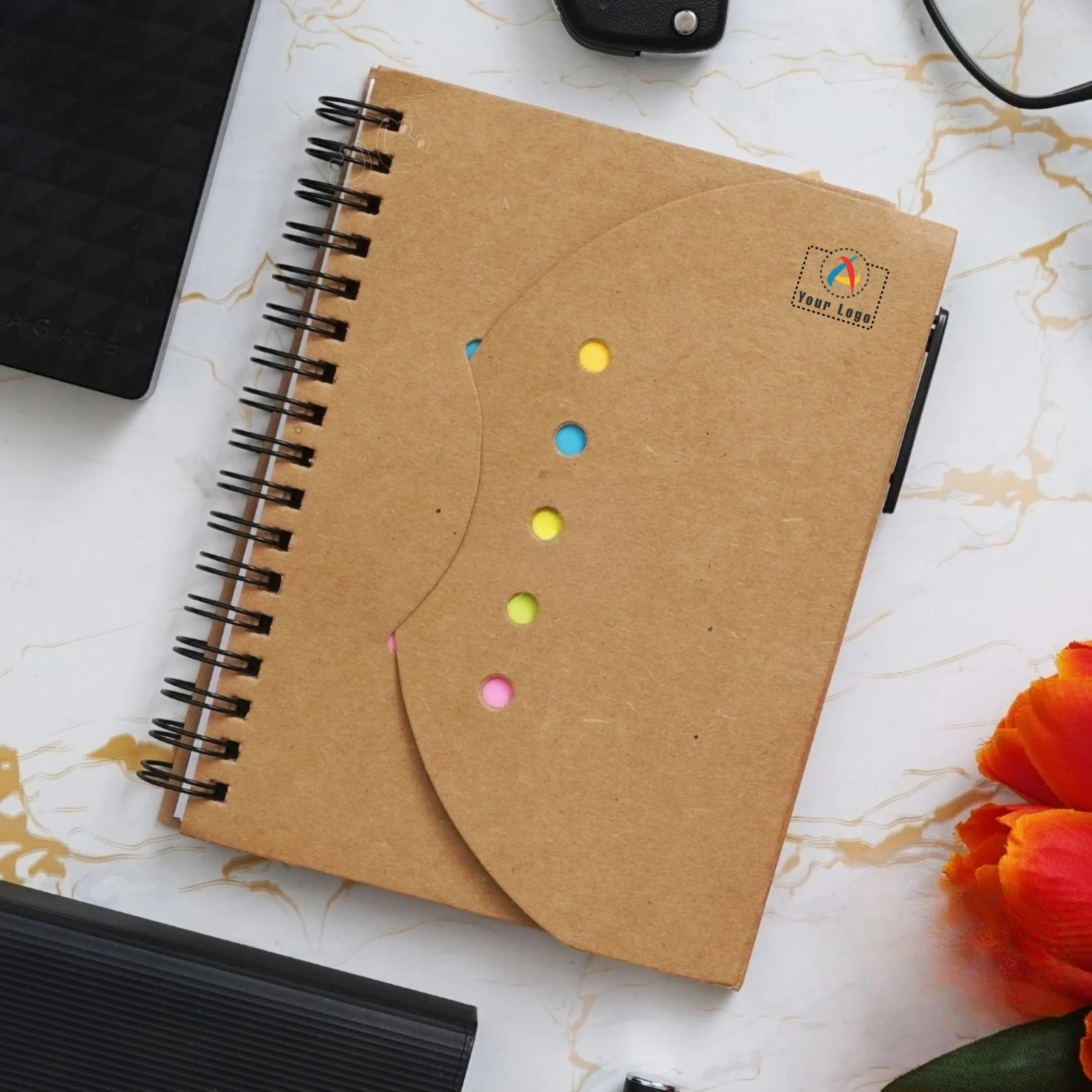 Notebook with Sticky Notes and Pen Buy Notebook with Sticky Notes and Pen in bulk for Corporate Gifting | Corporate Gyft