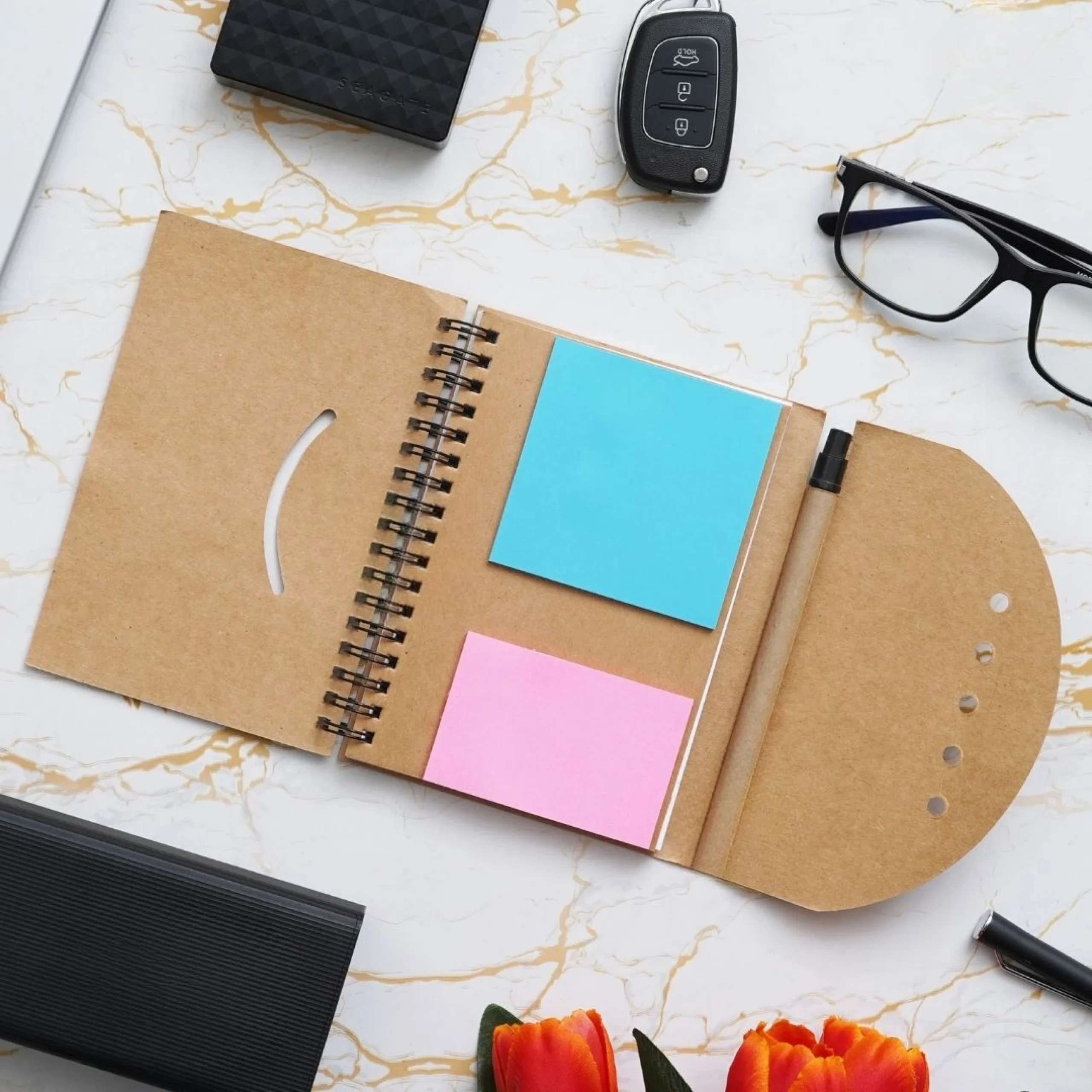 Notebook with Sticky Notes and Pen Buy Notebook with Sticky Notes and Pen in bulk for Corporate Gifting | Corporate Gyft