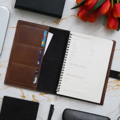 Buy A5 Notebook with Card Pockets in bulk for Corporate Gifting | Corporate Gyft