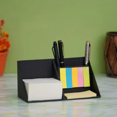 Buy All-in-One Desk Cube with Sticky Notes - Black in bulk for Corporate Gifting | Corporate Gyft