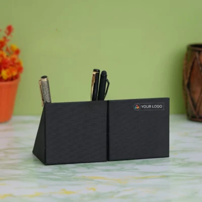 Buy All-in-One Desk Cube with Sticky Notes - Black in bulk for Corporate Gifting | Corporate Gyft