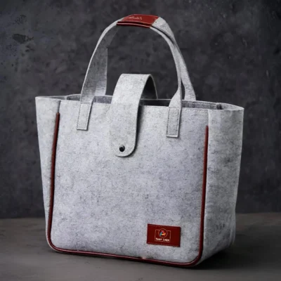 Buy White Felt Handbag in bulk for Corporate Gifting | Corporate Gyft