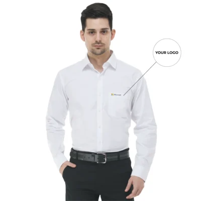 Buy Classic Cotton Formal Shirt - White in bulk for Corporate Gifting | Corporate Gyft
