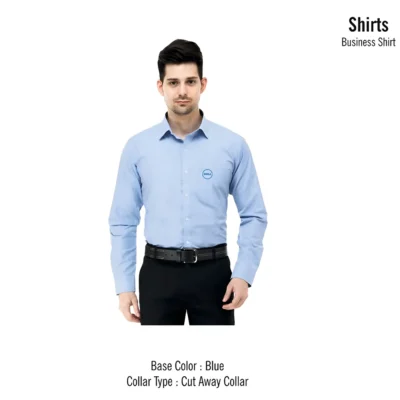 Buy Classic Cotton Formal Shirt - Blue in bulk for Corporate Gifting | Corporate Gyft