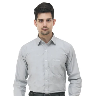 Buy Classic Cotton Formal Shirt - Grey in bulk for Corporate Gifting | Corporate Gyft