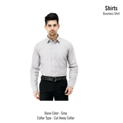 Buy Classic Cotton Formal Shirt - Grey in bulk for Corporate Gifting | Corporate Gyft