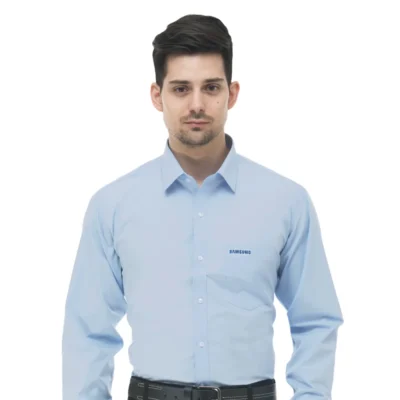 Buy Classic Cotton Formal Shirt - Sky Blue in bulk for Corporate Gifting | Corporate Gyft