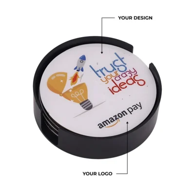 Buy Round Anti-Skid EVA Coaster - Set of 4 in bulk for Corporate Gifting | Corporate Gyft