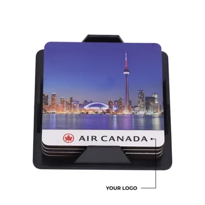 Buy Set of 4 High Gloss MDF Coasters in bulk for Corporate Gifting | Corporate Gyft