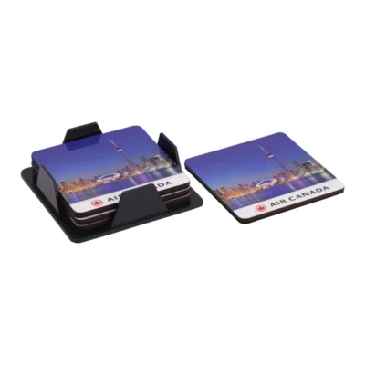 Buy Set of 4 High Gloss MDF Coasters in bulk for Corporate Gifting | Corporate Gyft