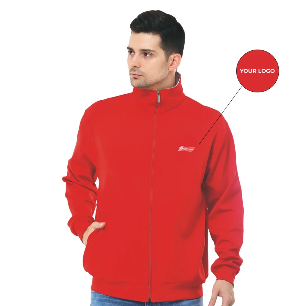 Premium Full Zipper Jacket - Red Buy Premium Full Zipper Jacket - Red in bulk for Corporate Gifting | Corporate Gyft