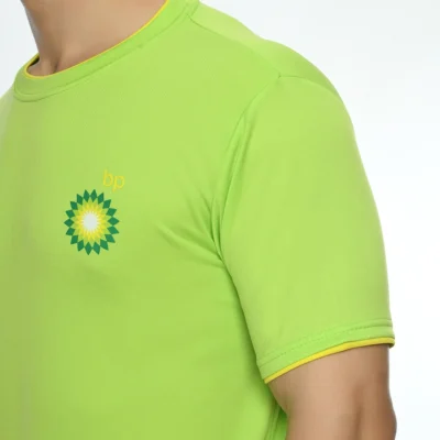 Buy Half Sleeve Contrast Piping T-Shirt - Green in bulk for Corporate Gifting | Corporate Gyft