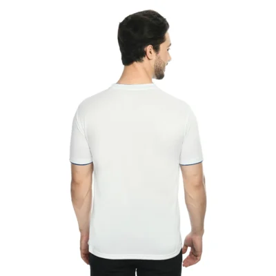 Buy Half Sleeve Contrast Piping T-Shirt - White in bulk for Corporate Gifting | Corporate Gyft