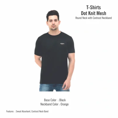 Buy Round Neck Regular Fit T-Shirt - Black in bulk for Corporate Gifting | Corporate Gyft