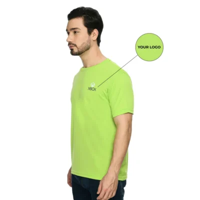 Buy Round Neck Regular Fit T-Shirt - Green in bulk for Corporate Gifting | Corporate Gyft