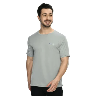 Buy Round Neck Regular Fit T-Shirt - Grey in bulk for Corporate Gifting | Corporate Gyft