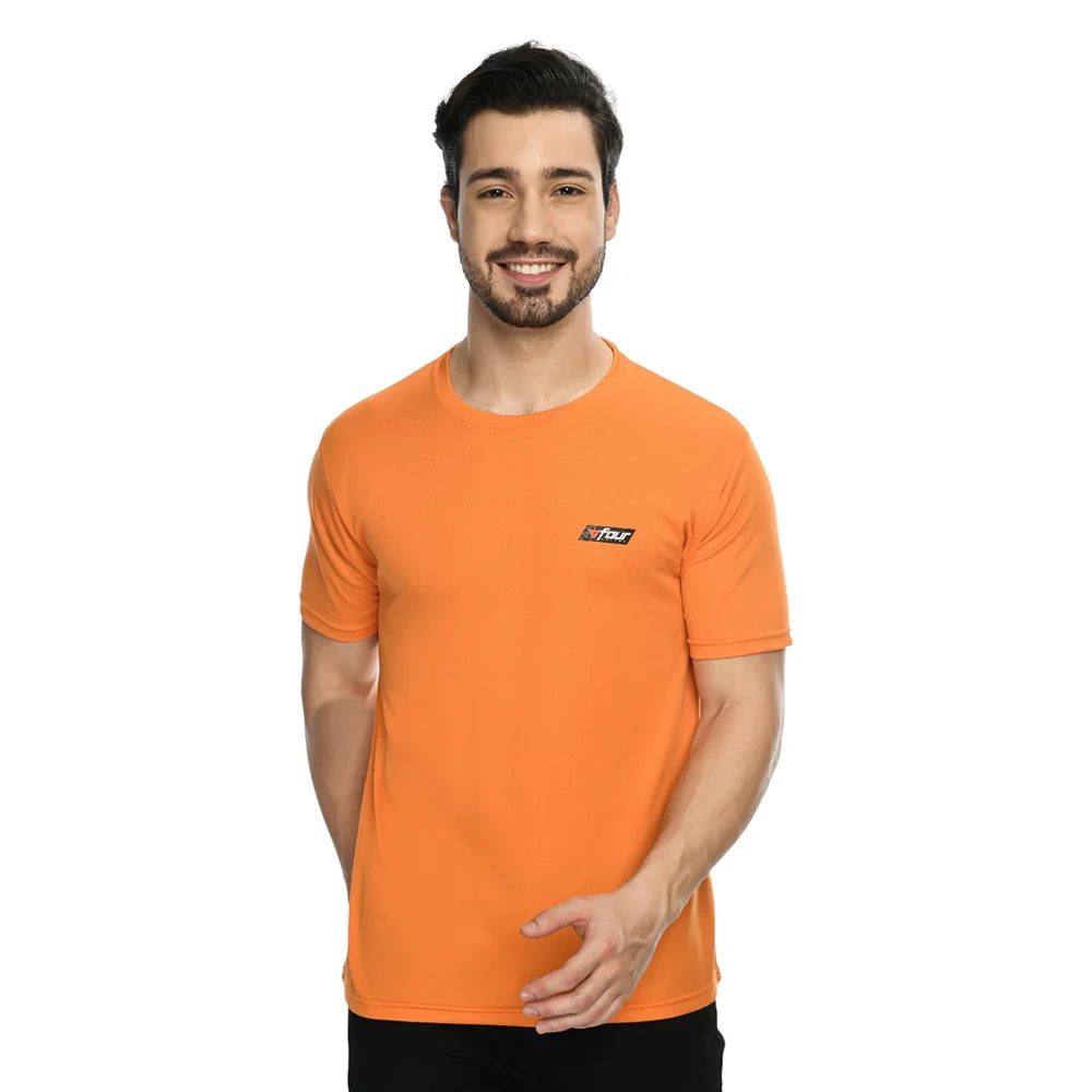 Round Neck Regular Fit T-Shirt - Orange Buy Round Neck Regular Fit T-Shirt - Orange in bulk for Corporate Gifting | Corporate Gyft