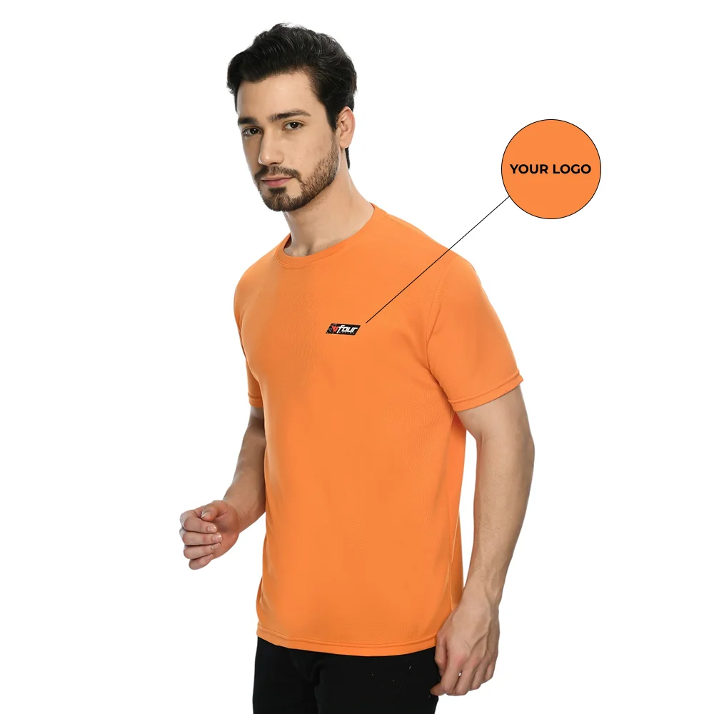 Round Neck Regular Fit T-Shirt - Orange Buy Round Neck Regular Fit T-Shirt - Orange in bulk for Corporate Gifting | Corporate Gyft