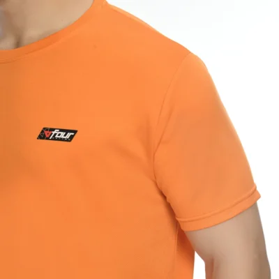 Buy Round Neck Regular Fit T-Shirt - Orange in bulk for Corporate Gifting | Corporate Gyft