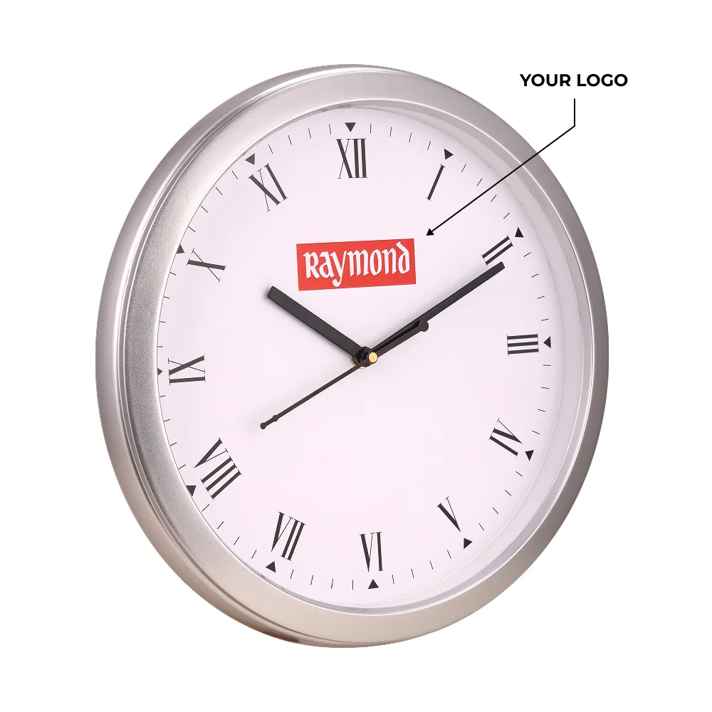 Executive Wall Clock - Silver Buy Executive Wall Clock - Silver in bulk for Corporate Gifting | Corporate Gyft