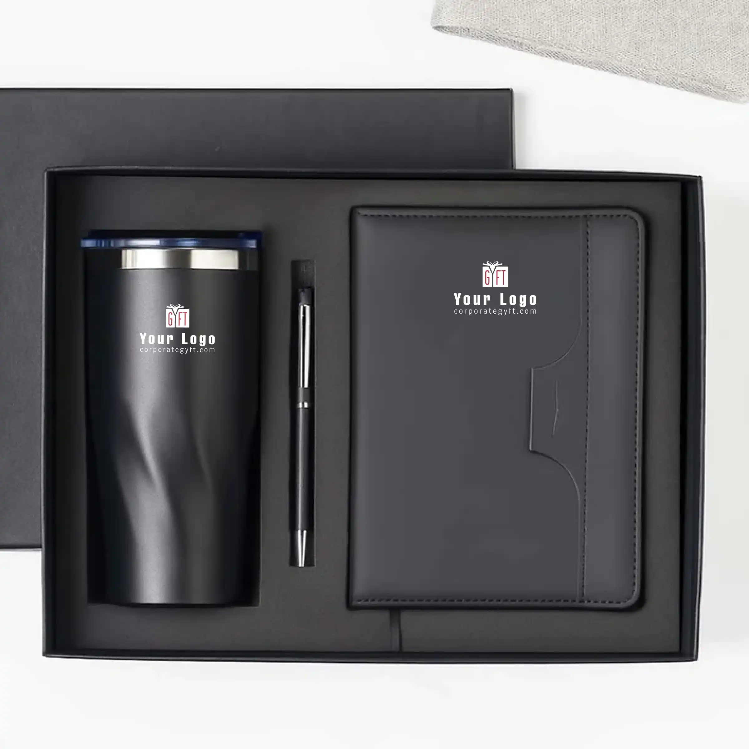 Executive Black Trio Gift Set Buy Executive Black Trio Gift Set in bulk for Corporate Gifting | Corporate Gyft