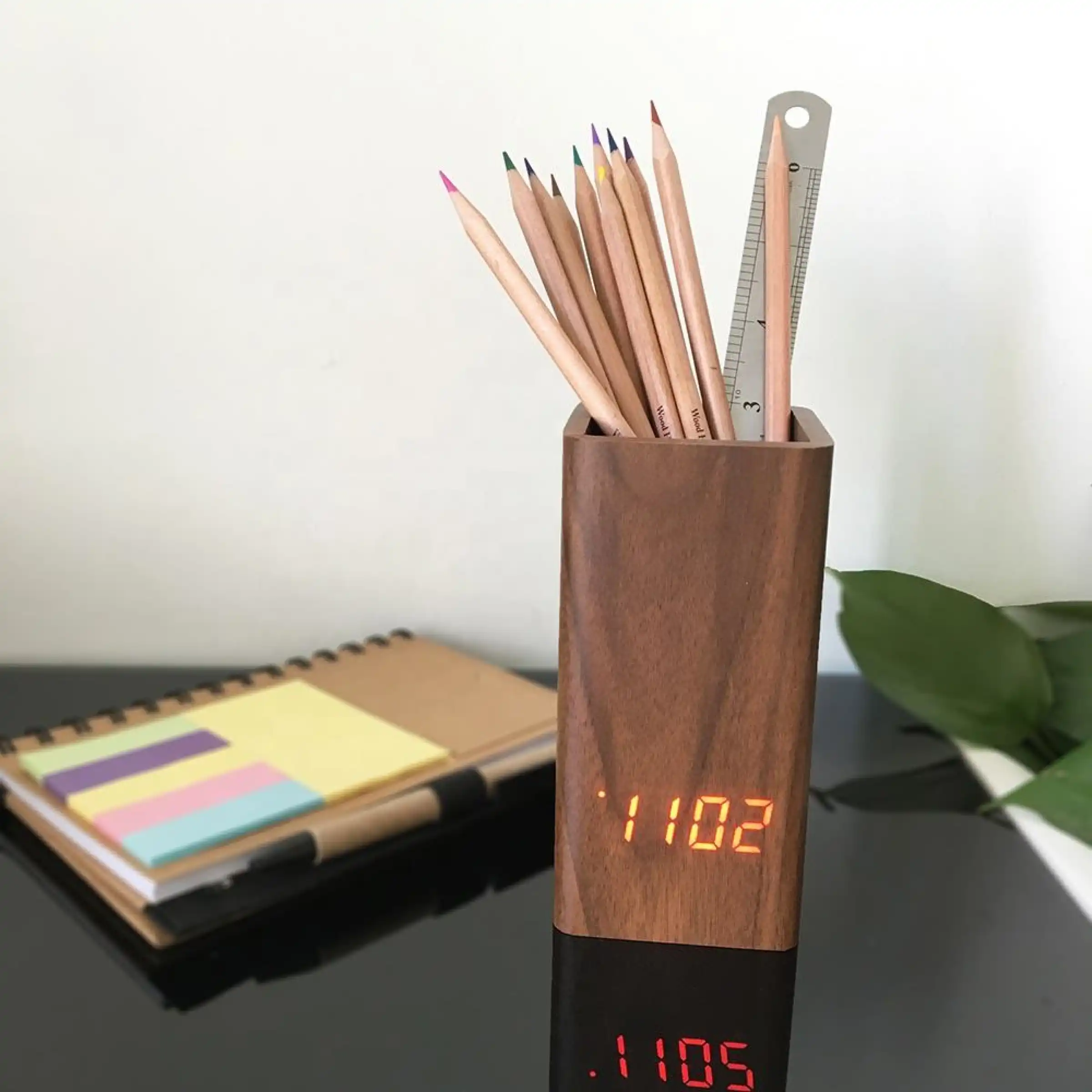 Appentra Wooden LED Desk Clock Buy Appentra Wooden LED Desk Clock in bulk for Corporate Gifting | Corporate Gyft