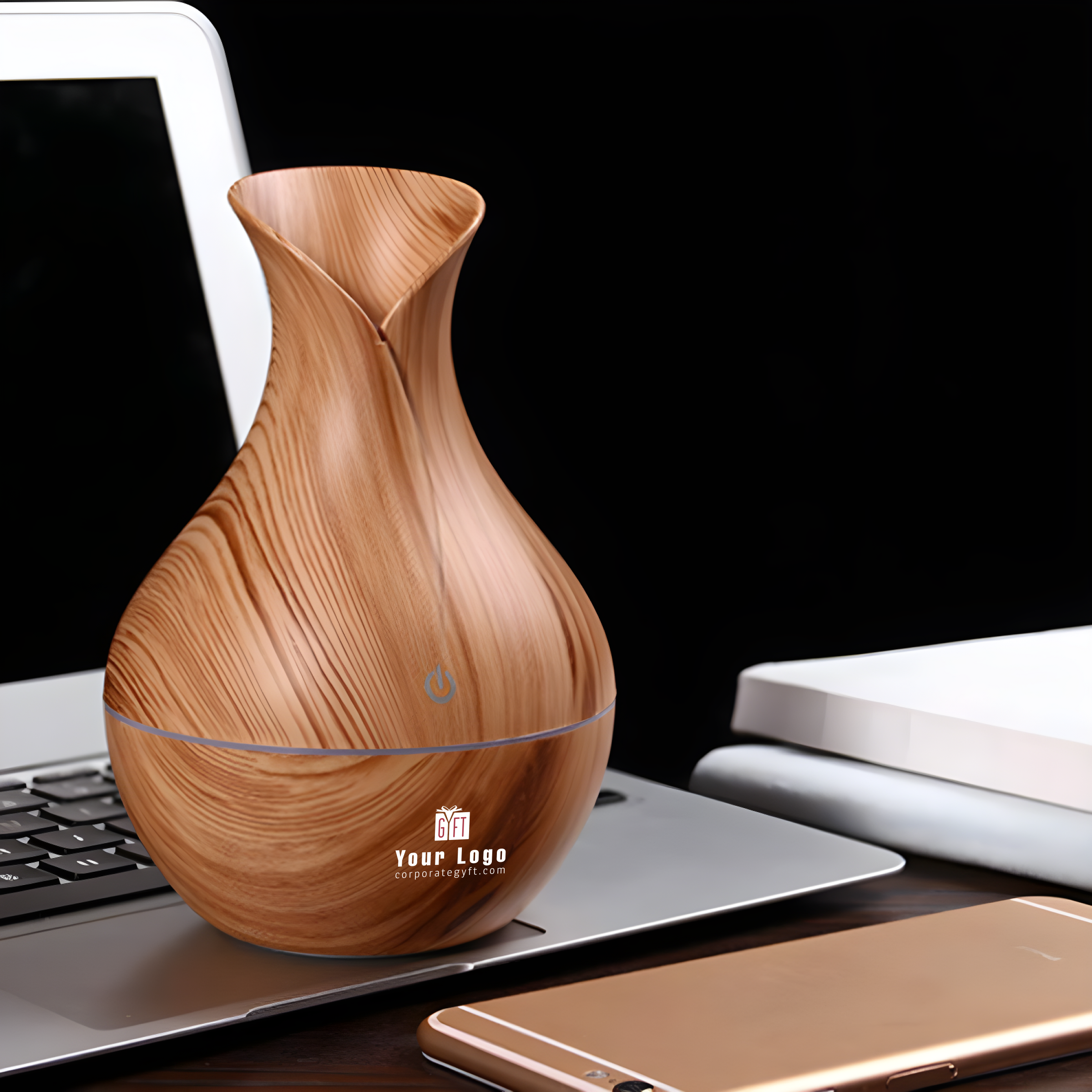 Corevia Vase-Style Aroma Diffuser Brown Buy Corevia Vase-Style Aroma Diffuser Brown in bulk for Corporate Gifting | Corporate Gyft