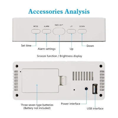 Buy Edgy Mirror LED Clock in bulk for Corporate Gifting | Corporate Gyft