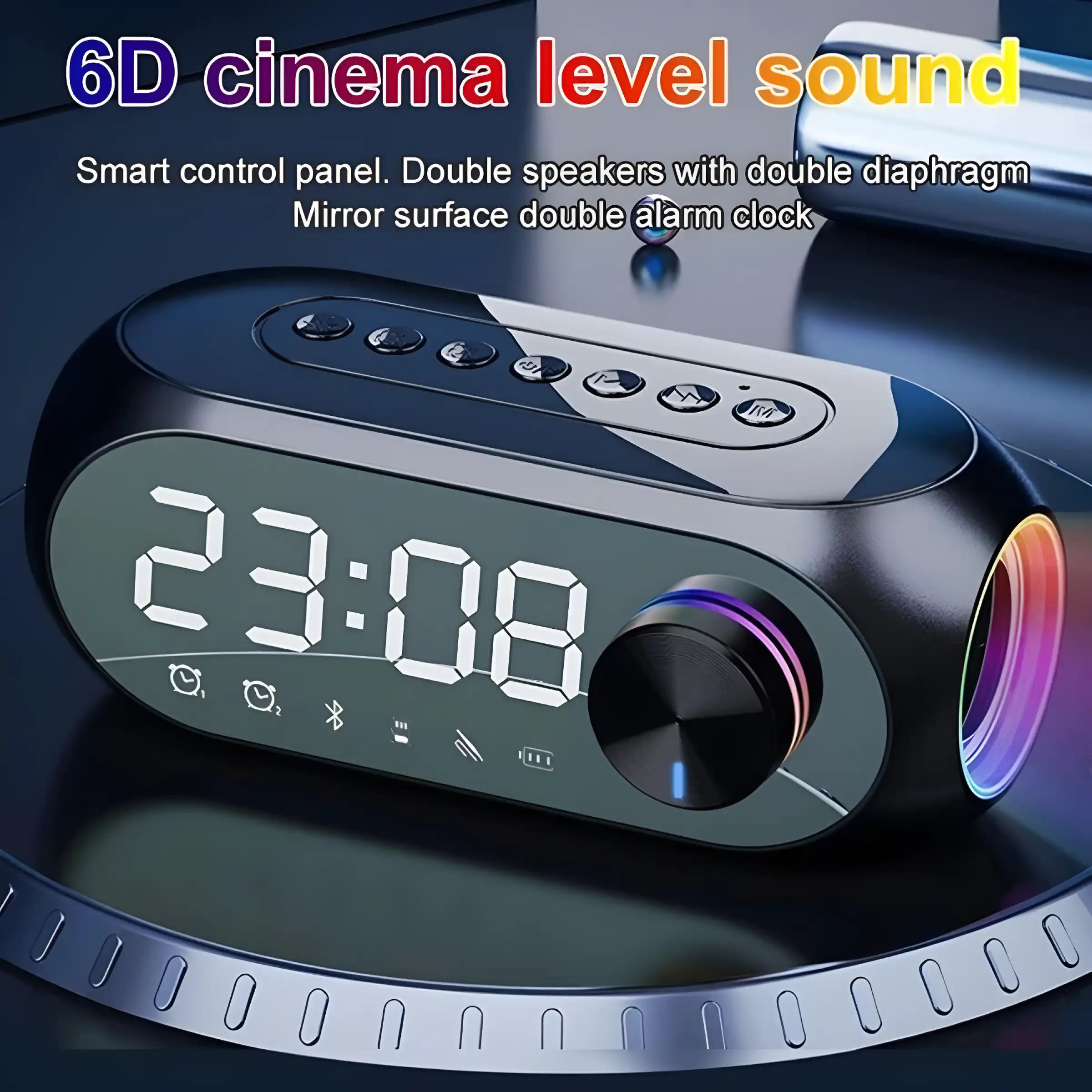 GlowBeat Clock with Bluetooth Speaker Buy GlowBeat Clock with Bluetooth Speaker in bulk for Corporate Gifting | Corporate Gyft