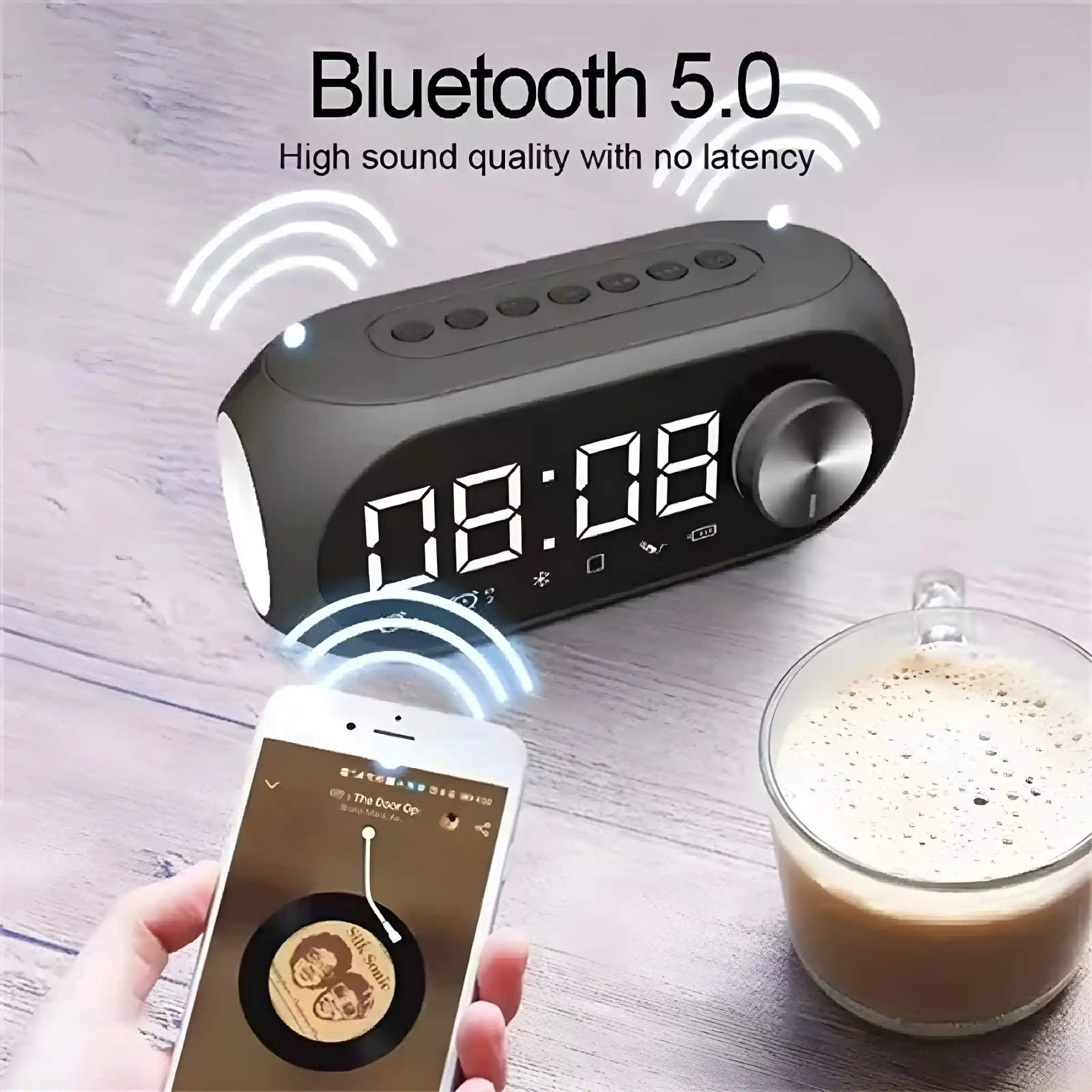 GlowBeat Clock with Bluetooth Speaker Buy GlowBeat Clock with Bluetooth Speaker in bulk for Corporate Gifting | Corporate Gyft