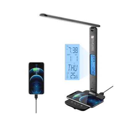 Buy Nexora Desk Lamp with Wireless Charger - Black in bulk for Corporate Gifting | Corporate Gyft