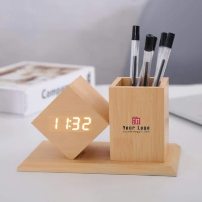Buy Quantum Desk Clock with Storage in bulk for Corporate Gifting | Corporate Gyft