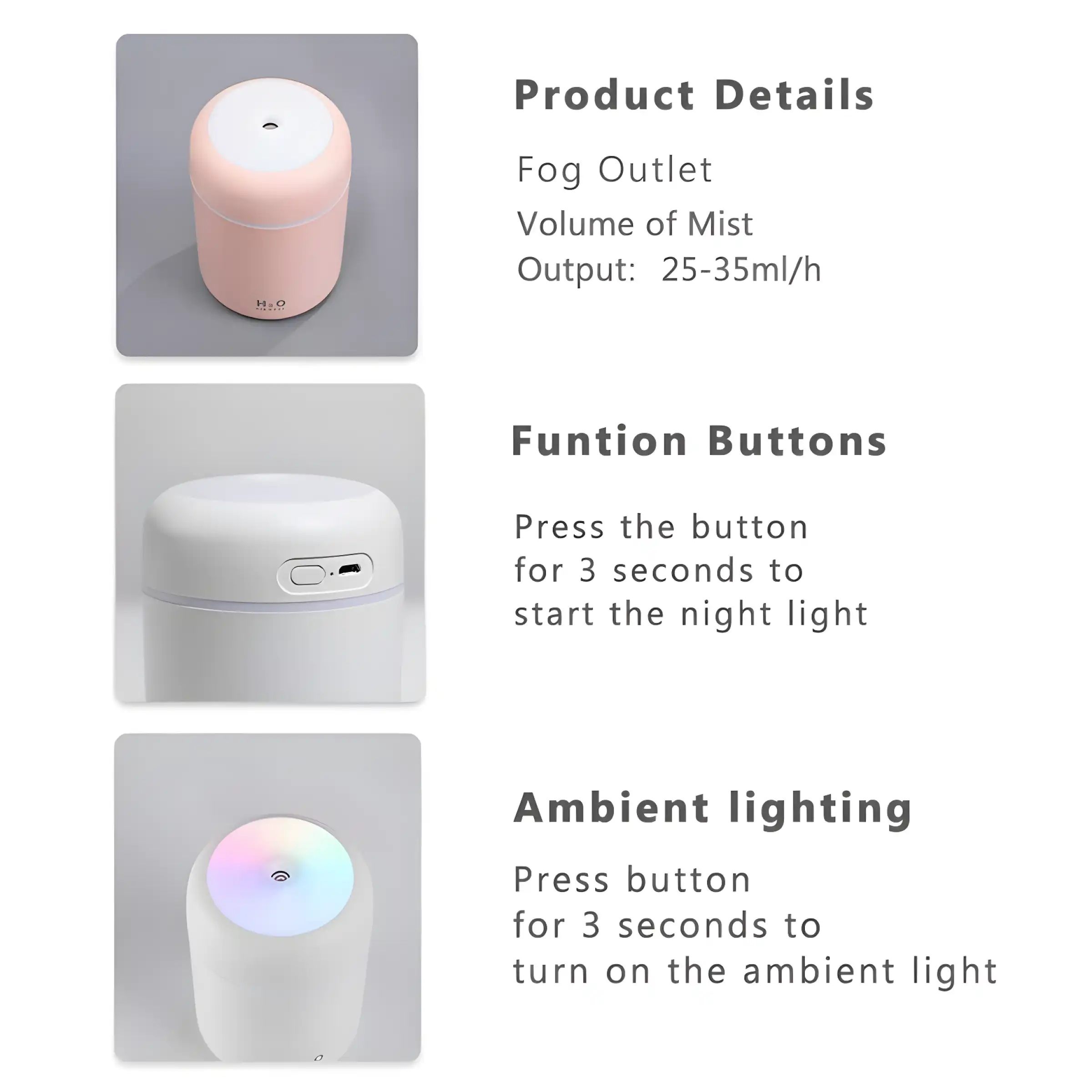 Tronex Portable Quiet Humidifier - White Buy Tronex Portable Quiet Humidifier - White in bulk for Corporate Gifting | Corporate Gyft