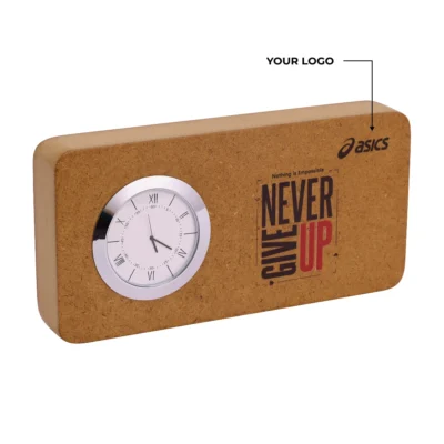 Buy Rectangular Analog Desk Clock - Brown in bulk for Corporate Gifting | Corporate Gyft