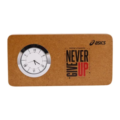Buy Rectangular Analog Desk Clock - Brown in bulk for Corporate Gifting | Corporate Gyft