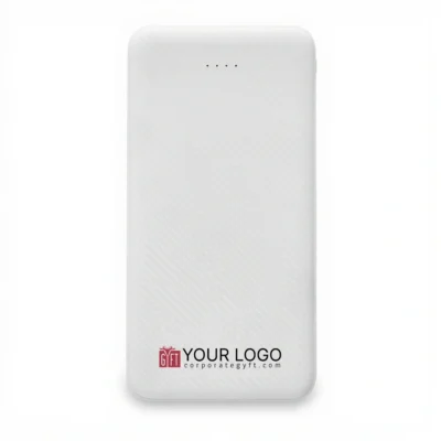 Buy Portable 10000 mAh Power Bank - White in bulk for Corporate Gifting | Corporate Gyft