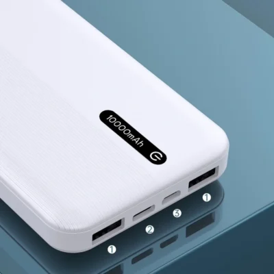 Buy Slim 10000 mAH Power Bank - White in bulk for Corporate Gifting | Corporate Gyft