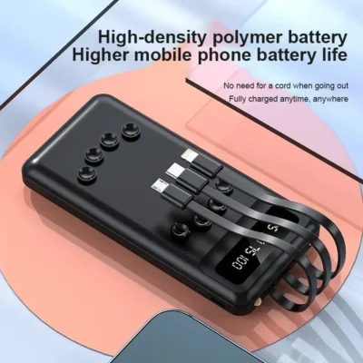 Buy Multi-Cable 10000 mAh Power Bank in bulk for Corporate Gifting | Corporate Gyft