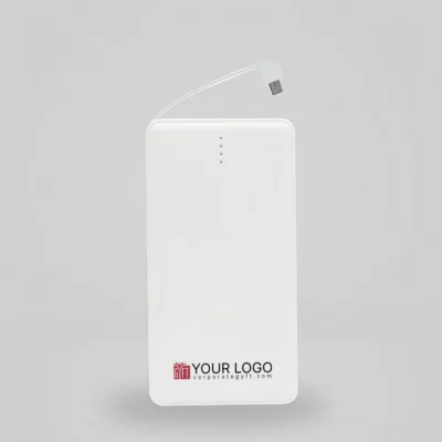 Buy 10000 mAh Power Bank with Built-in Cable in bulk for Corporate Gifting | Corporate Gyft