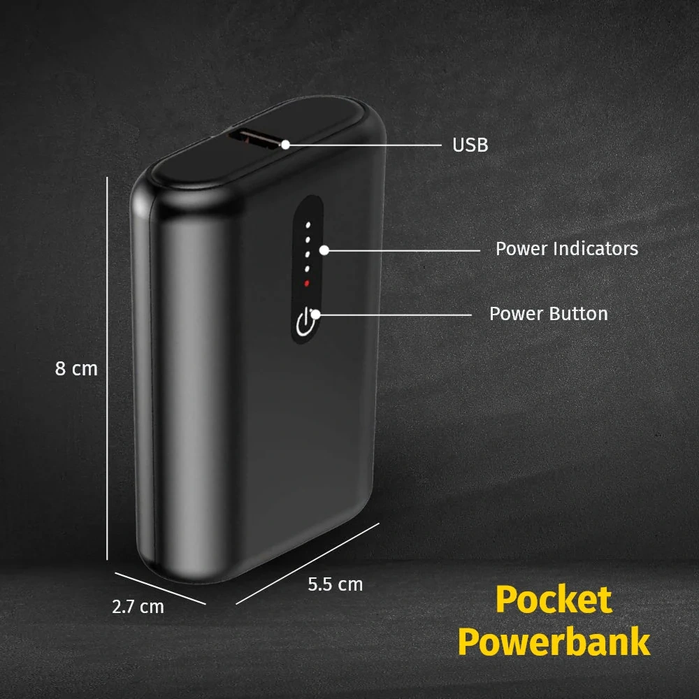 Multi-Utility 10000 mAH Pocket Power Bank Buy Multi-Utility 10000 mAH Pocket Power Bank in bulk for Corporate Gifting | Corporate Gyft