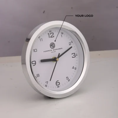 Buy Executive Table Clock - Silver in bulk for Corporate Gifting | Corporate Gyft