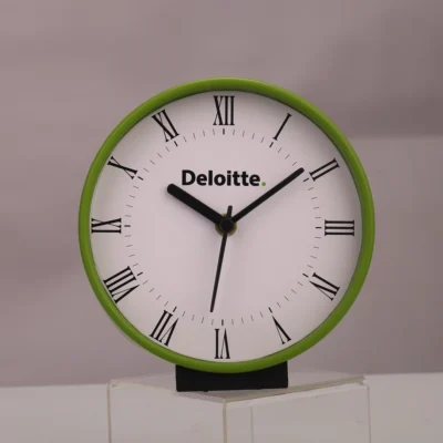 Buy Classic Round Desk Clock - Green in bulk for Corporate Gifting | Corporate Gyft