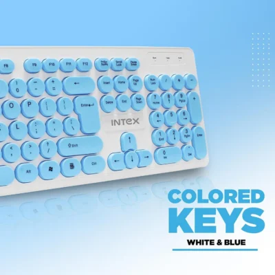 Buy Intex Classy Wired USB Keyboard - Blue in bulk for Corporate Gifting | Corporate Gyft
