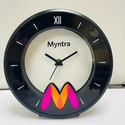 Buy MDF Cutout Table Clock - Black in bulk for Corporate Gifting | Corporate Gyft
