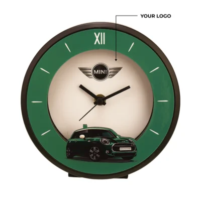 Buy MDF Cutout Table Clock - Green in bulk for Corporate Gifting | Corporate Gyft