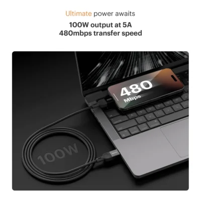 Buy Noise 100W Braided Cable - Black in bulk for Corporate Gifting | Corporate Gyft