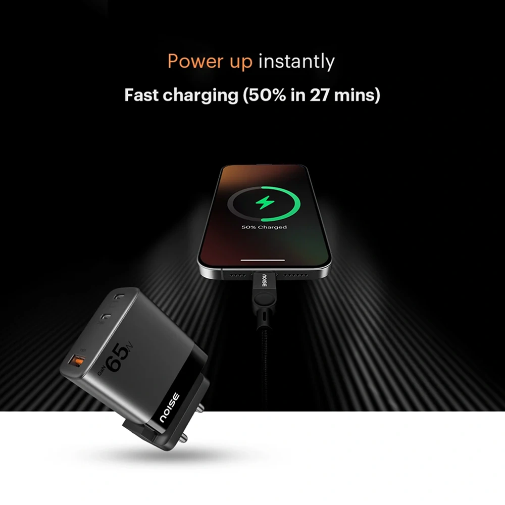 Noise GaN Charger - 65W Buy Noise GaN Charger - 65W in bulk for Corporate Gifting | Corporate Gyft