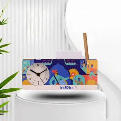 Buy Workdesk Clock with Pen Slot in bulk for Corporate Gifting | Corporate Gyft