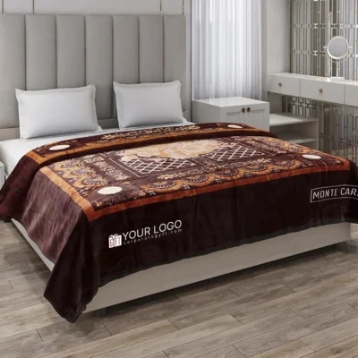 Buy Monte Carlo Romilly Double Mink Blanket in bulk for Corporate Gifting | Corporate Gyft