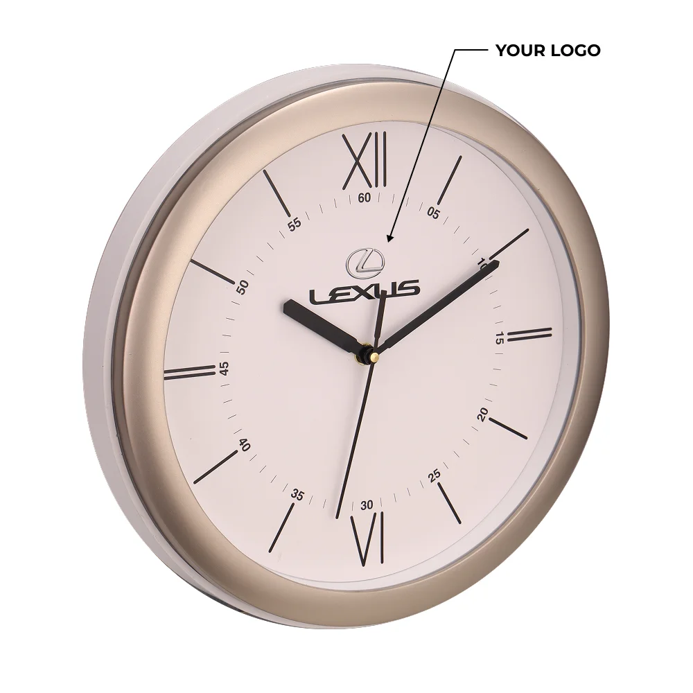 Premium Corporate Wall Clock - Cream Buy Premium Corporate Wall Clock - Cream in bulk for Corporate Gifting | Corporate Gyft